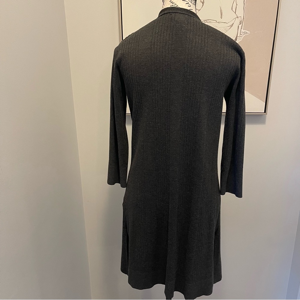 Cable & Gauge Black Open-Front Cardigan Sweater Size Small - Picture 6 of 12